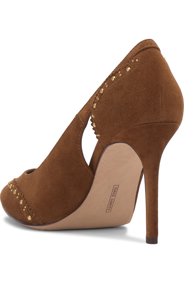 Vince Camuto Hally Studded Pointed Toe Pump, Alternate, color, Burnt Sugar Torsue