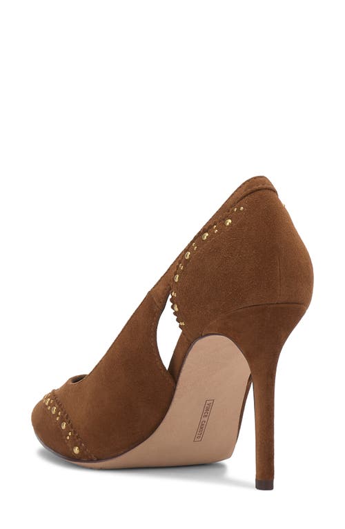 Vince Camuto Hally Studded Pointed Toe Pump In Brown
