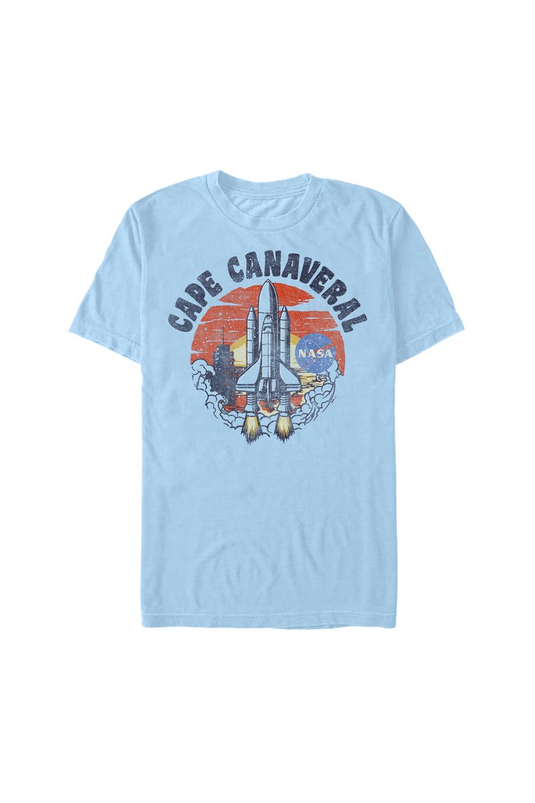 Men's NASA Cape Canaveral Launch  Graphic T-Shirt, Main, color, Light Blue