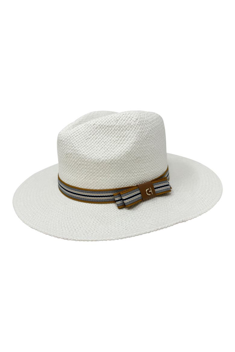 Straw Fedora, Main, color, WHITE