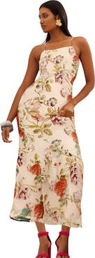 Coast Muse Strappy Floral Sequin Maxi Dress