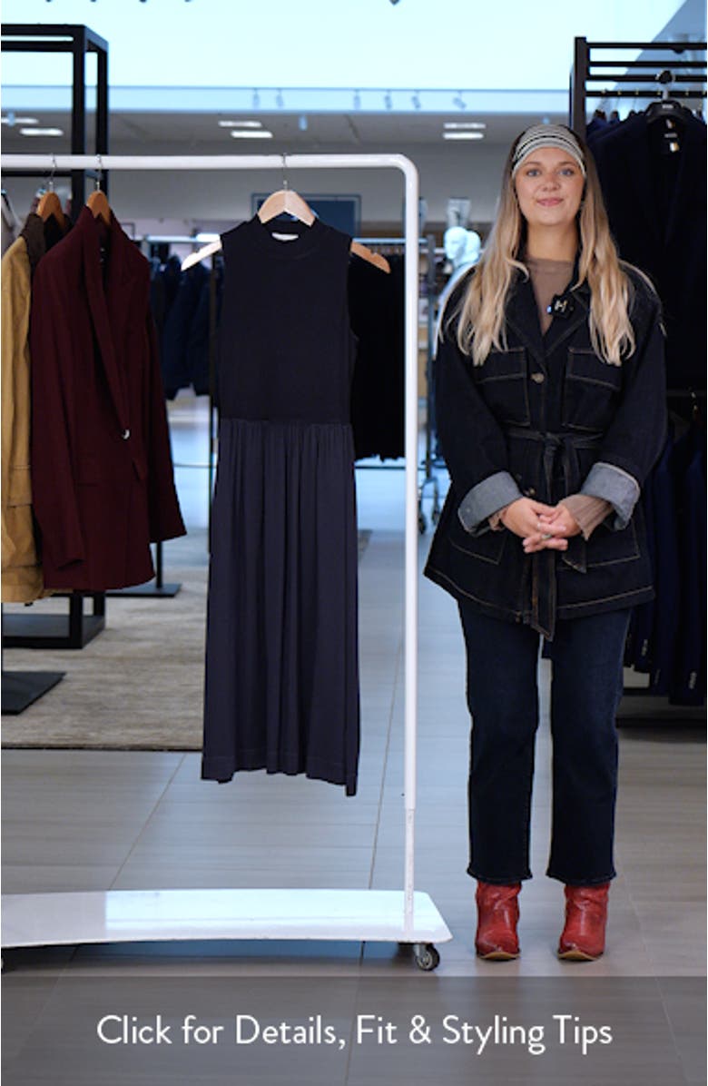 Mock Neck Mixed Media Dress, sales video thumbnail