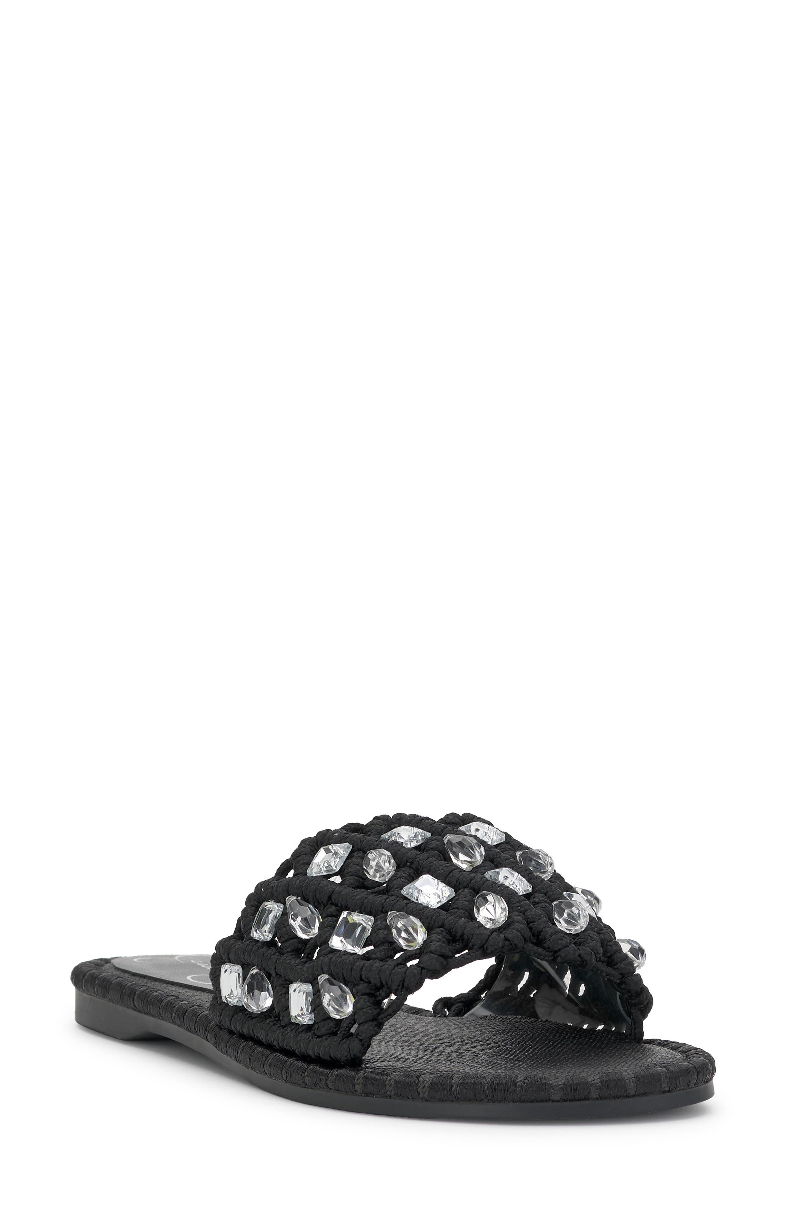 Jessica Simpson Brennara Crystal Embellished Slide Sandal, Main, color, 