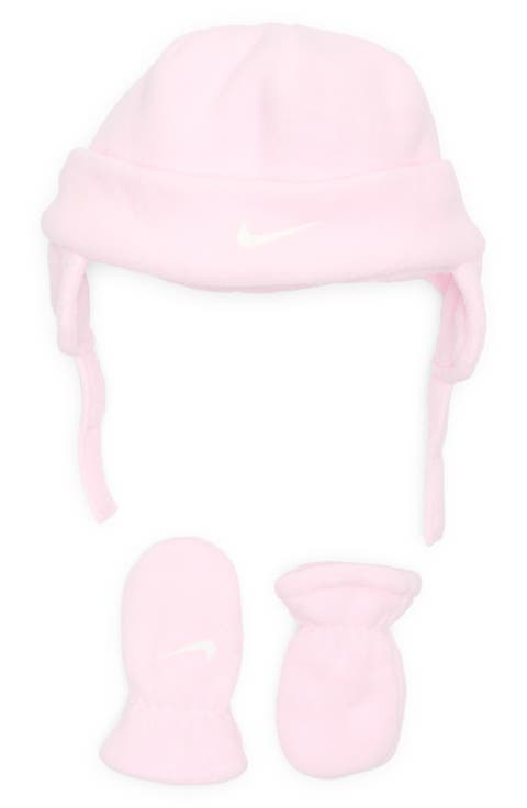 Swoosh Fleece Cap & Mittens (Baby)