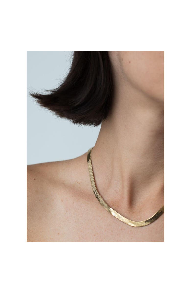 Outofoffice Gold Herringbone Chain Necklace, Alternate, color, Gold