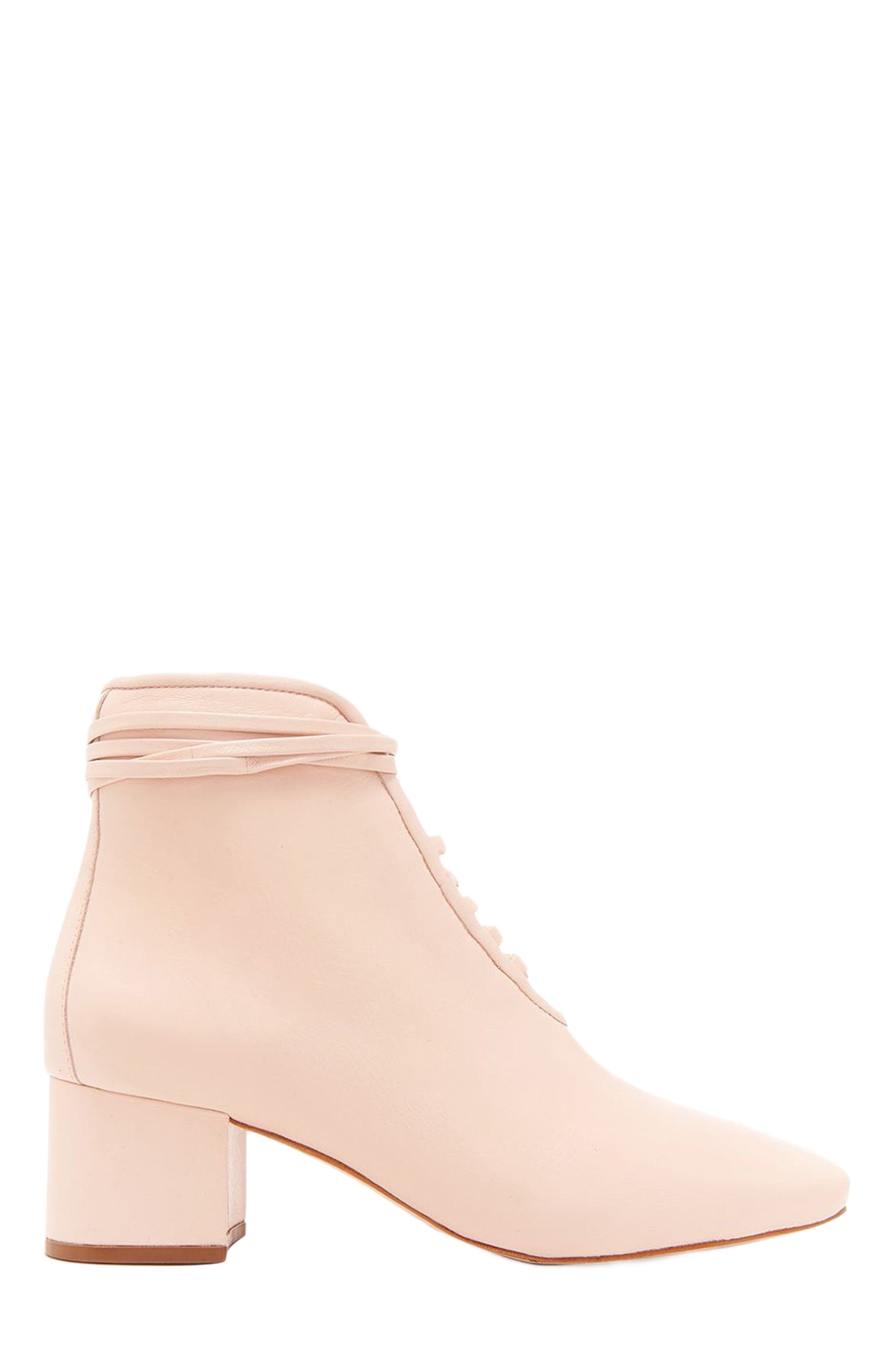 rose colored booties