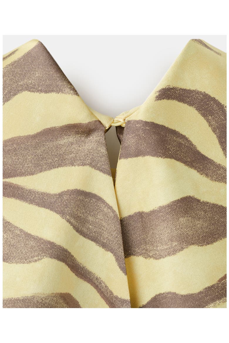 Scarf Detail Zebra Stripe Dress, Alternate, color, YELLOW