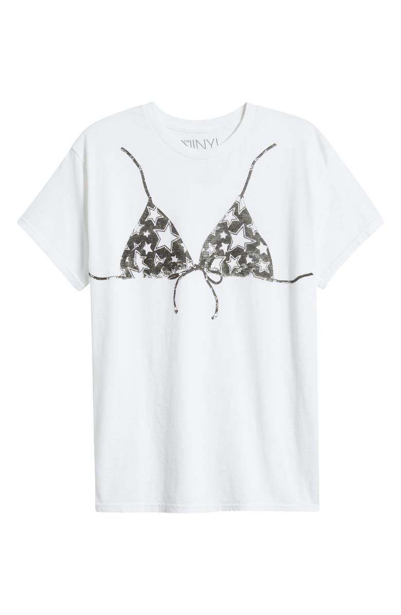 Vinyl Icons Bikini Graphic T-Shirt, Alternate, color, White