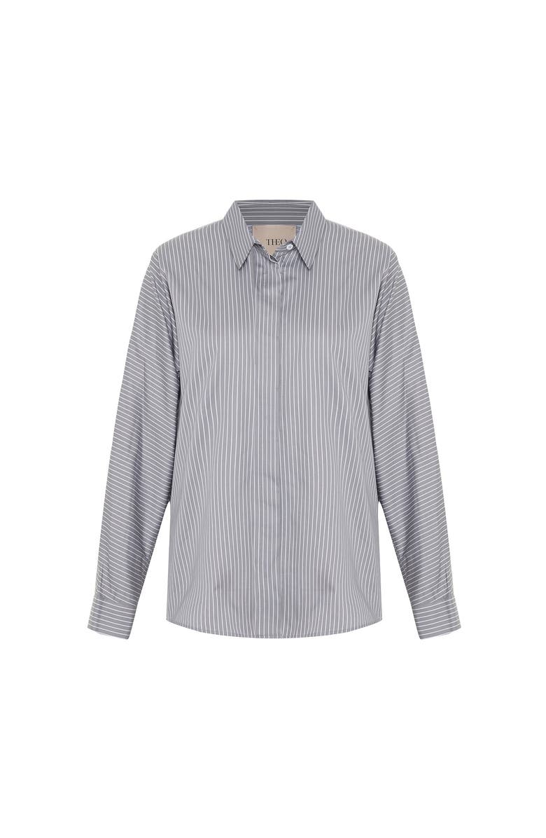 THEO The Label Echo Back Buttom Dolman Shirt, Main, color, 