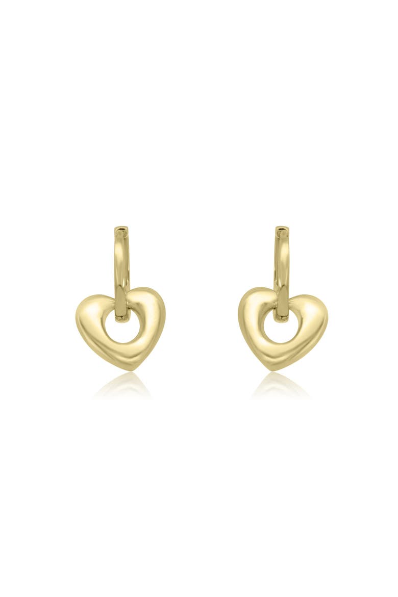 Heart Huggie Hoop Earrings, Alternate, color, Gold-Plated Sterling Silver