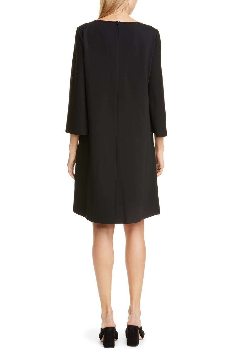 Lotus Punto Milano Shift Dress, Alternate, color, BLACK