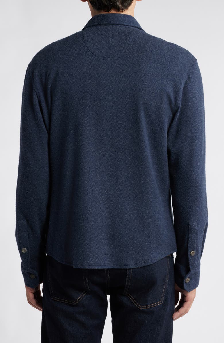 johnnie-O Briggs Knit Flannel Button-Up Shirt, Alternate, color,