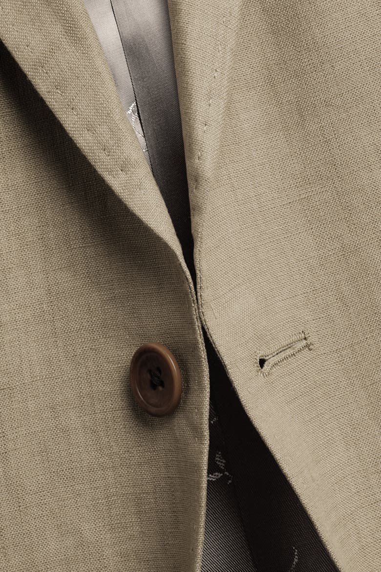 Linen Slim Fit Jacket, Alternate, color, Taupe