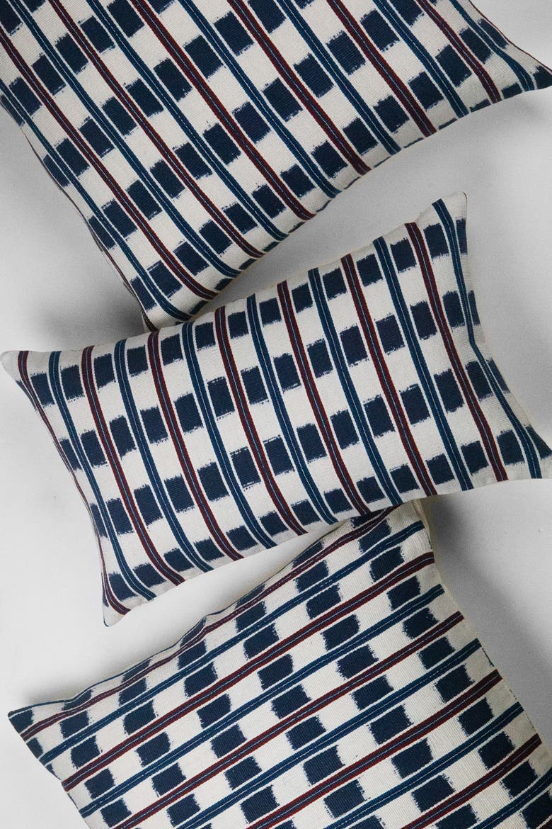 Santiago Atitlan  Jaspe Handwoven Throw Pillow, Main, color, Blue