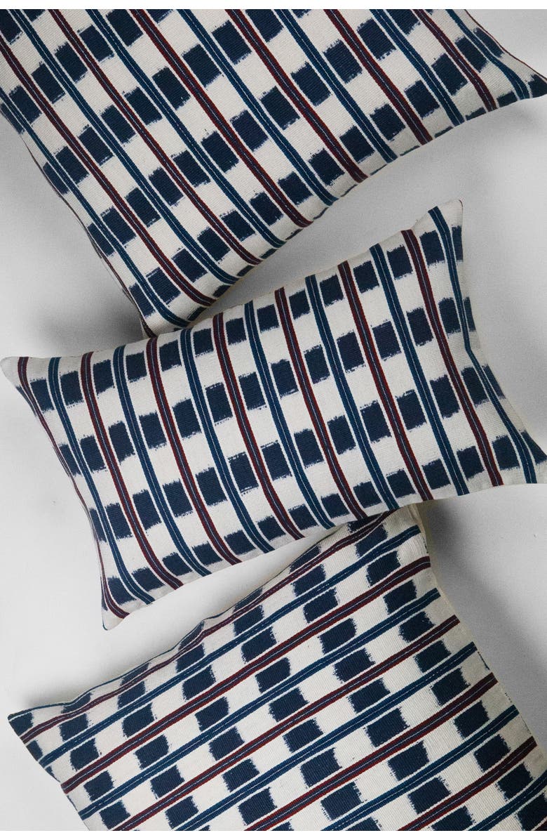 Archive New York Santiago Atitlan  Jaspe Handwoven Throw Pillow, Main, color, Blue