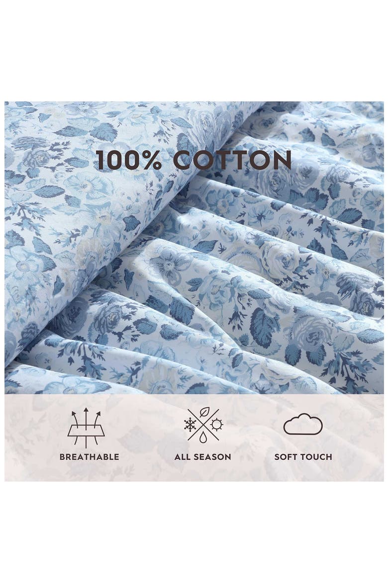 Quartet 3-Piece Comforter & Sham Set, Alternate, color, CASHMERE BLUE