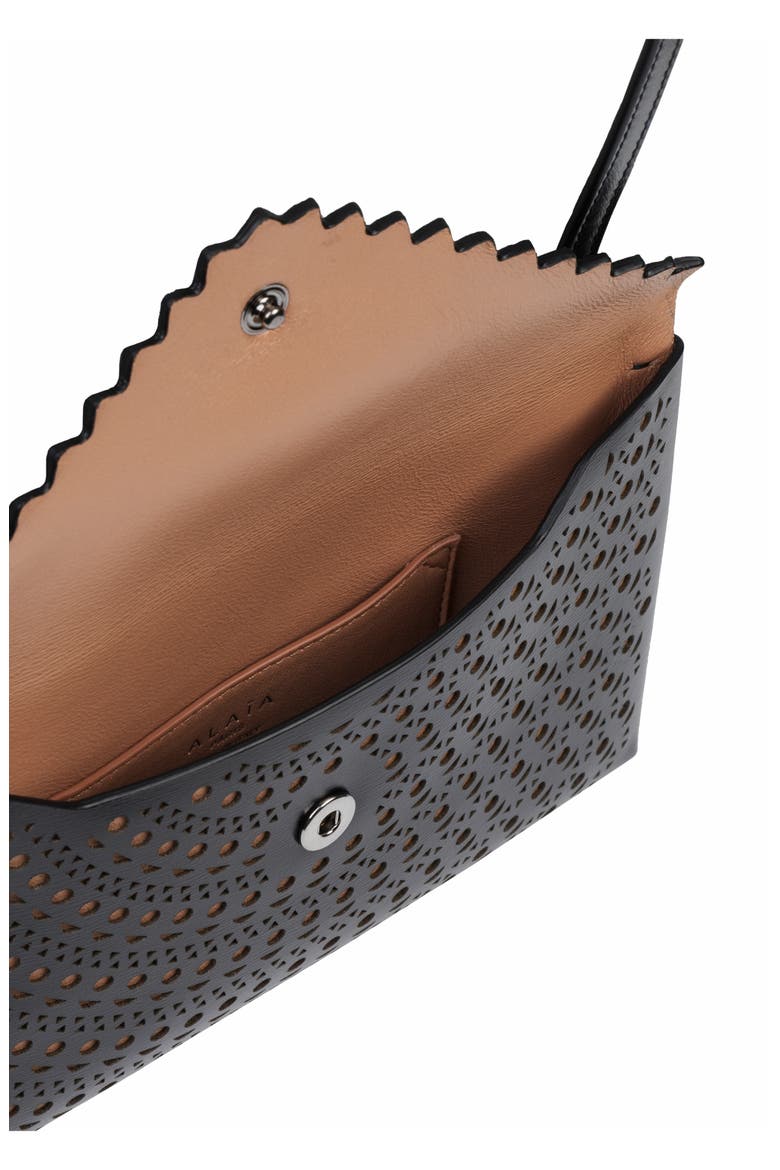 Louise 20 Leather Envelope Clutch, Alternate, color, NOIR/ SABLE