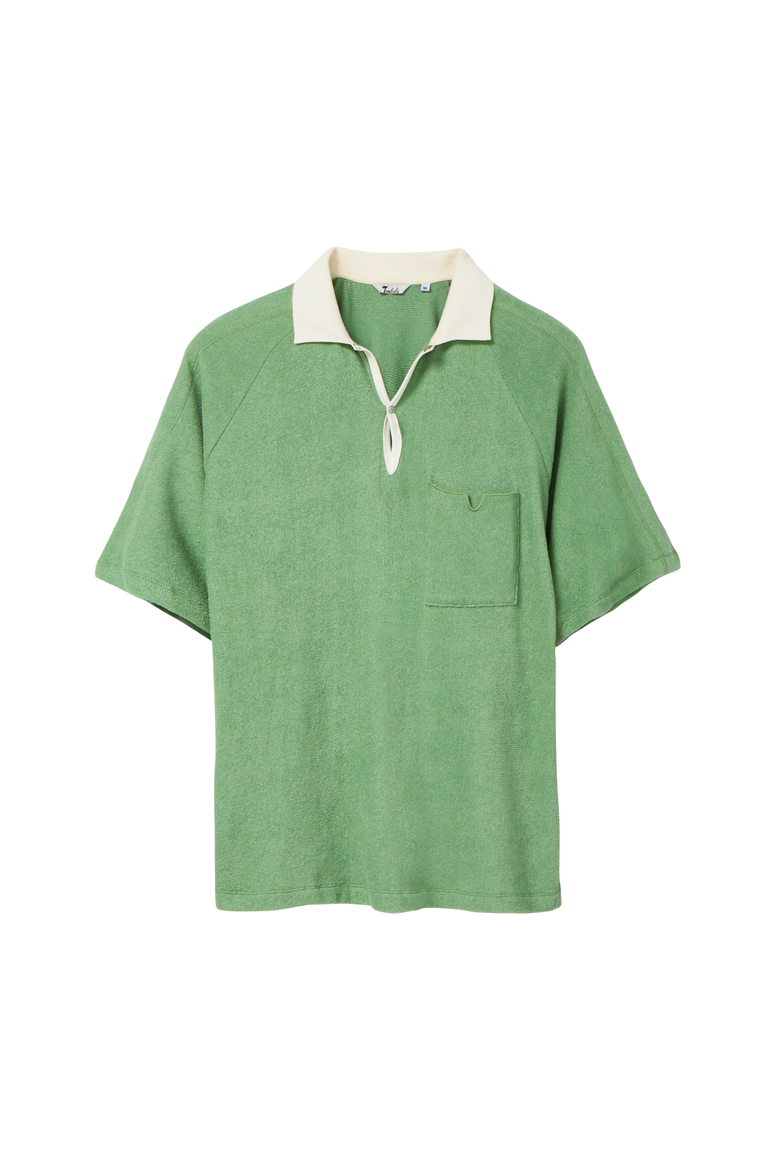 Raglan Terry Polo, Main, color, Green