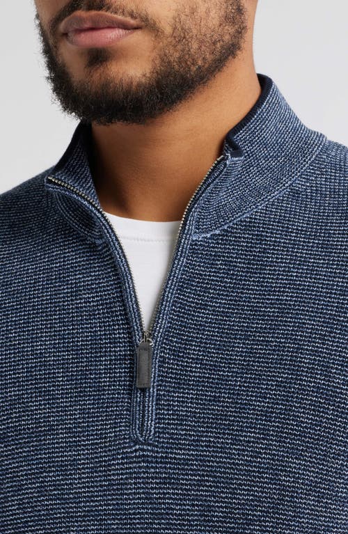 Jack Victor Daulac Quarter Zip Pullover In Navy