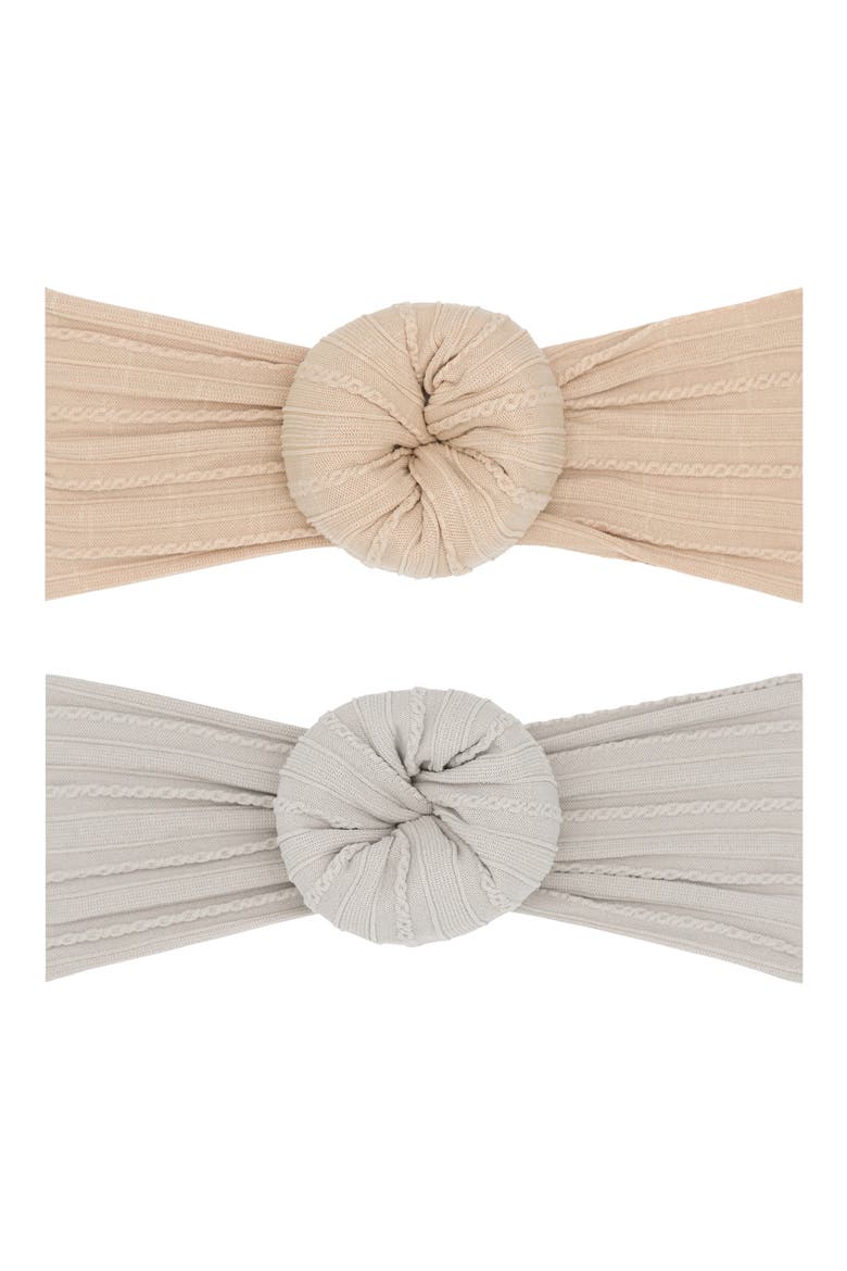 Assorted 2-Pack Sweater Bun Headbands, Main, color, BLUSH MUSHROOM