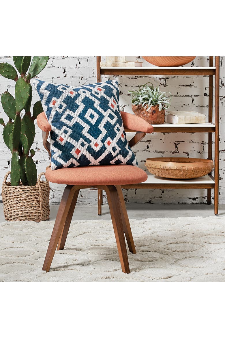 Reggie Indigo Southwestern Accent Throw Pillow 20" x 20", Alternate, color, Blue