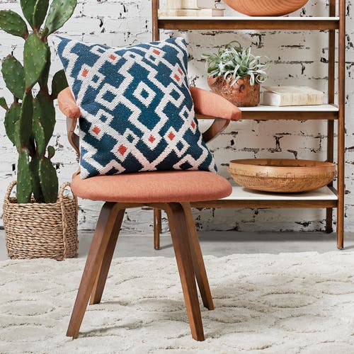 Carol & Frank Reggie Indigo Blue Hand-loomed Cotton Decor Throw Pillow, 20" X 20" Cover And Insert S In Blue