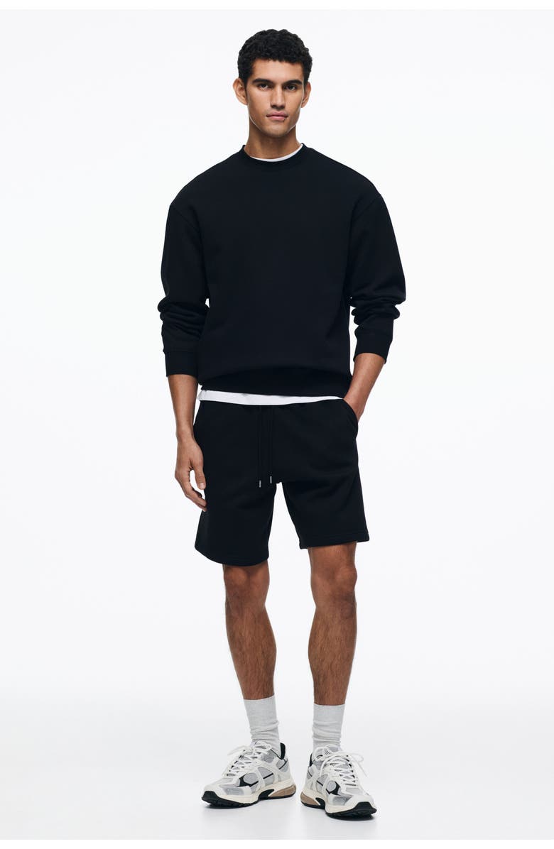 H&M Regular Fit Shorts, Alternate, color, Black