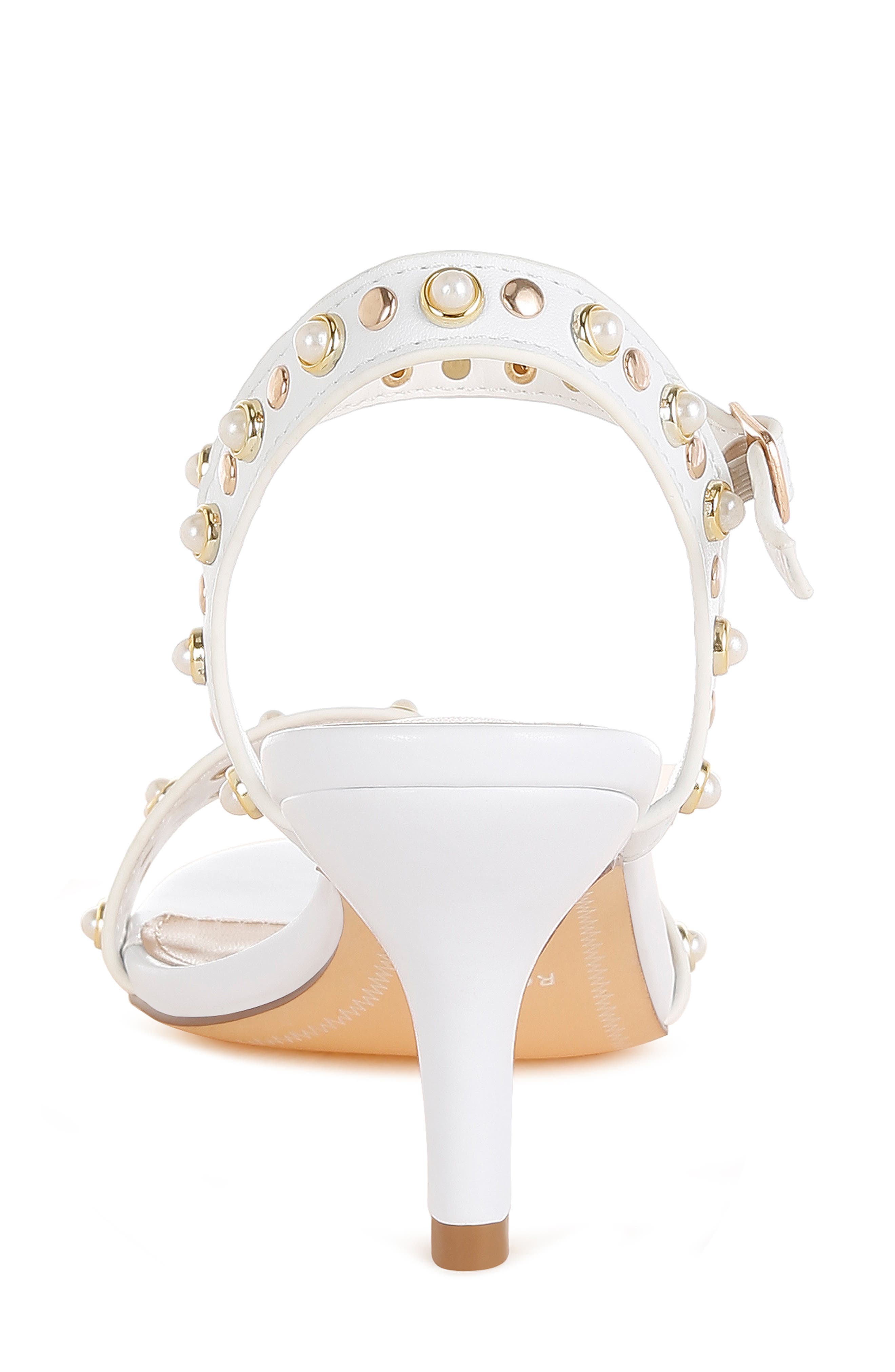 Nidara Studded Sandal, Alternate, color, WHITE