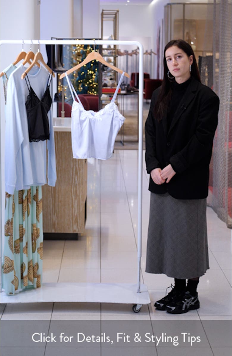 Cinderella Lace Trim Stretch Satin Camisole, sales video thumbnail