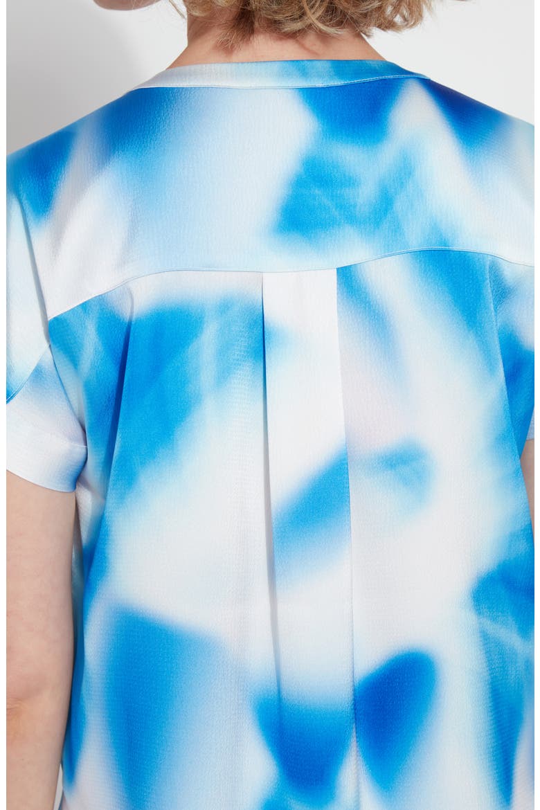 Coraline Print V-Neck Top, Alternate, color, DIGITAL BLUES