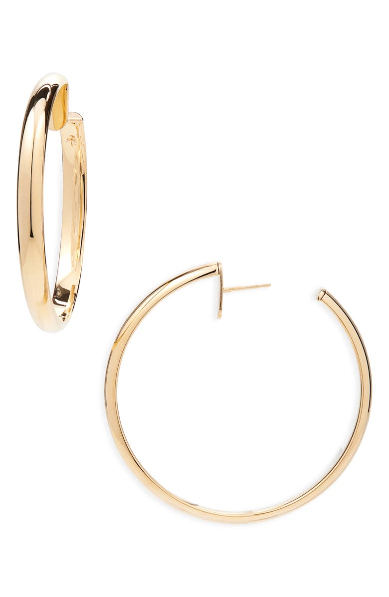 Valentino Garavani Hoop Earrings, Main, color, Oro/ Crystal
