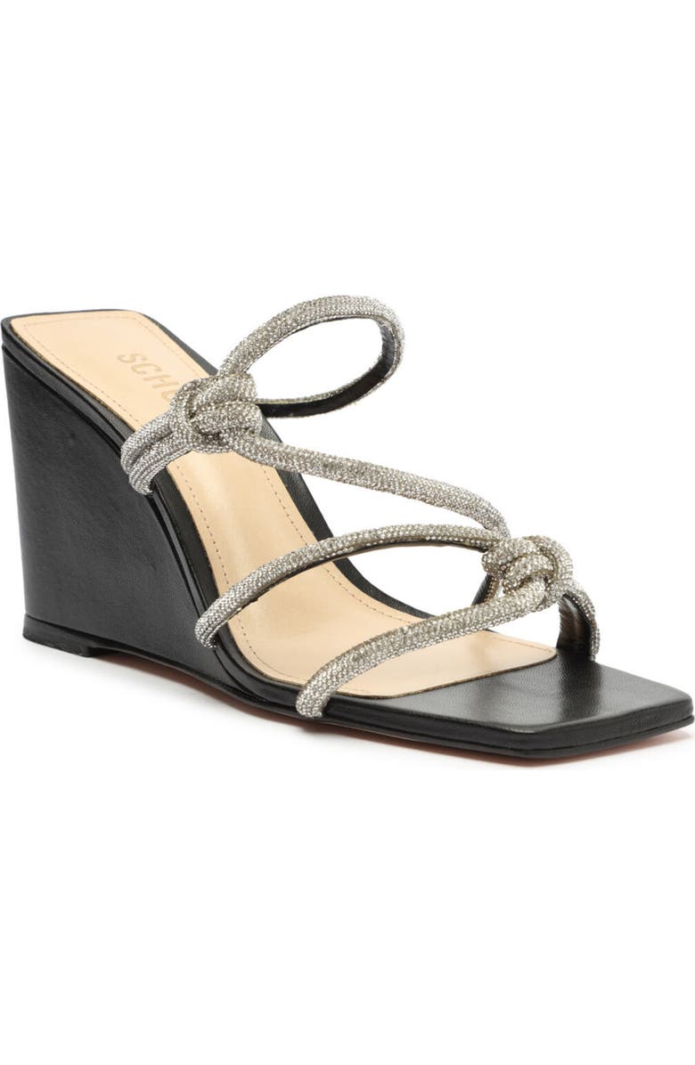Schutz Lauryn Crystal Strappy Wedge Sandal, Main, color,