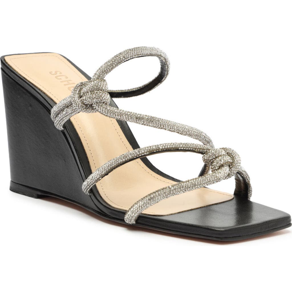 SCHUTZ SCHUTZ LAURYN CRYSTAL STRAPPY WEDGE SANDAL