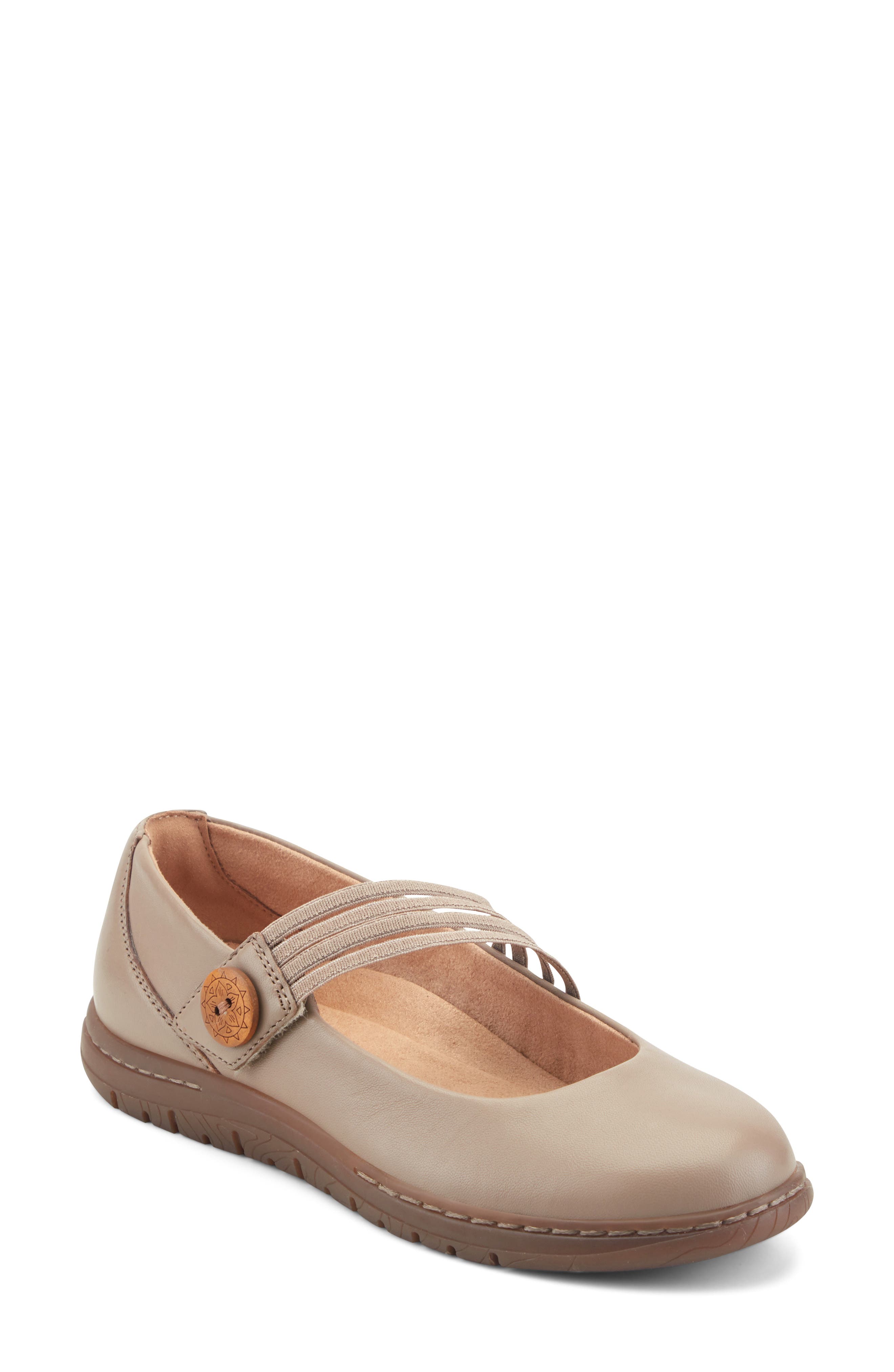Vannie Leather Mary Jane Flat, Main, color, TAU01