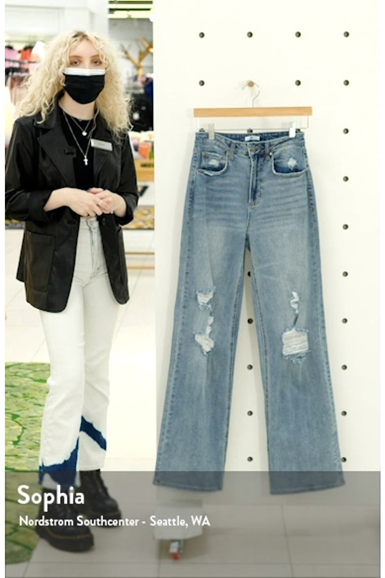 High Waist Distressed Wide Leg Jeans video