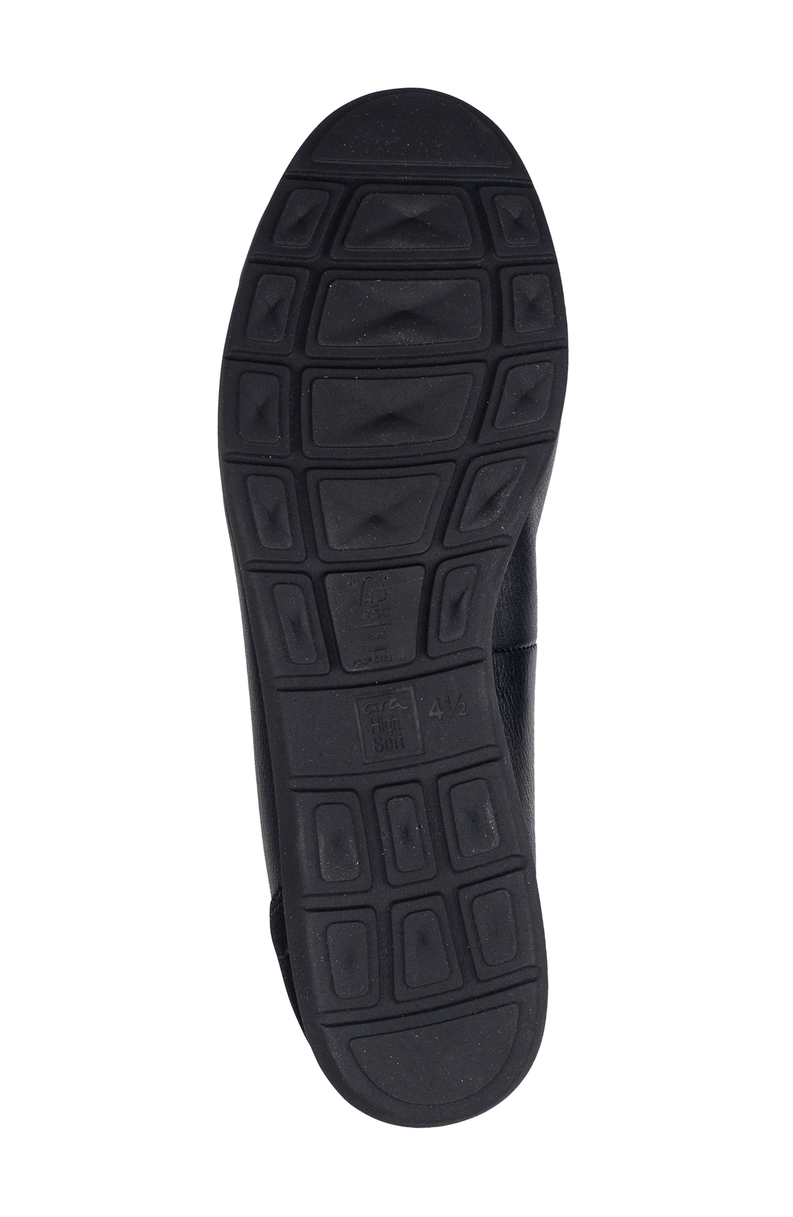 ara Sarah Ballet Flat, Alternate, color, Black Calf