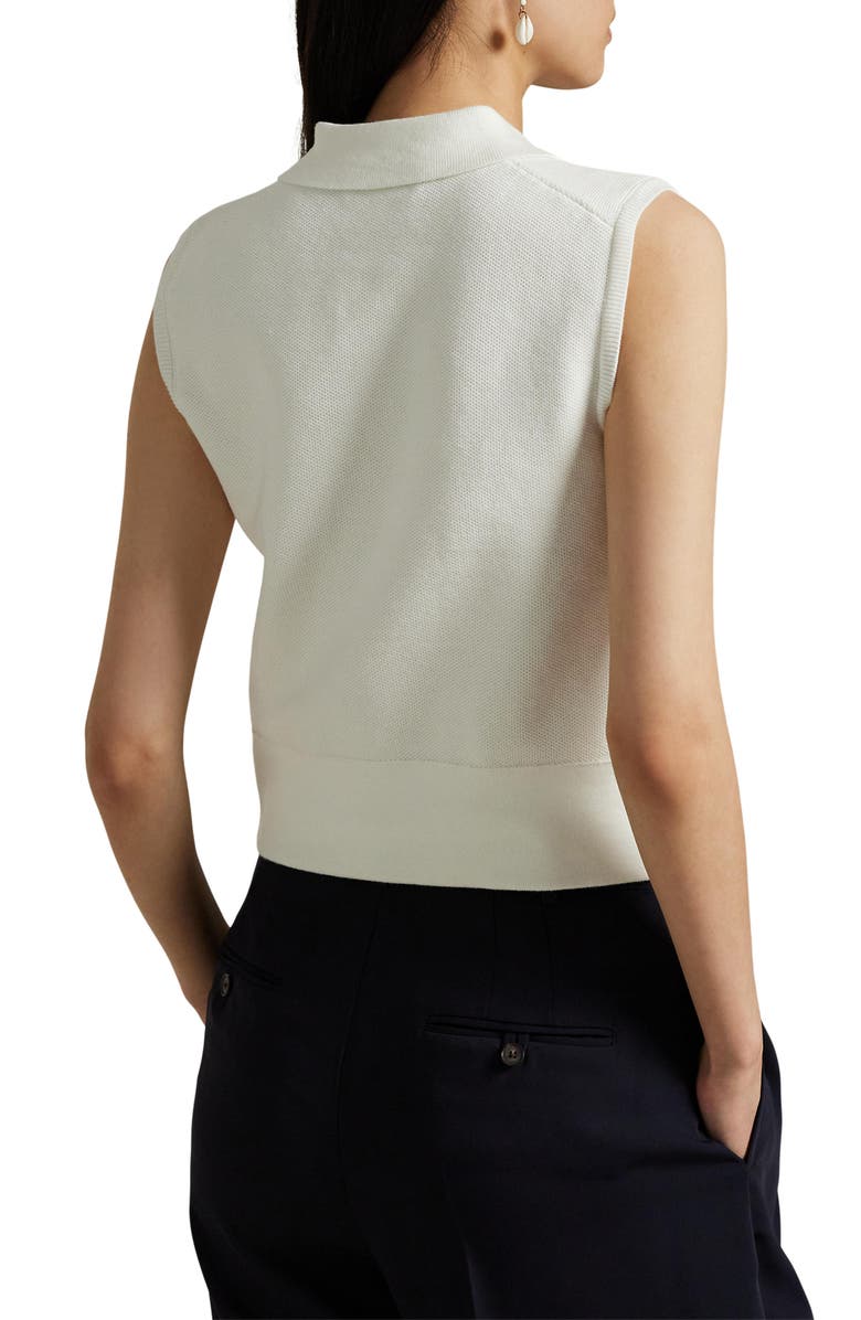 Polo Ralph Lauren Sleeveless Cotton Blend Piqué Polo Sweater, Alternate, color, 