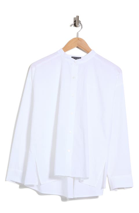 Mandarin Collar Organic Cotton Shirt