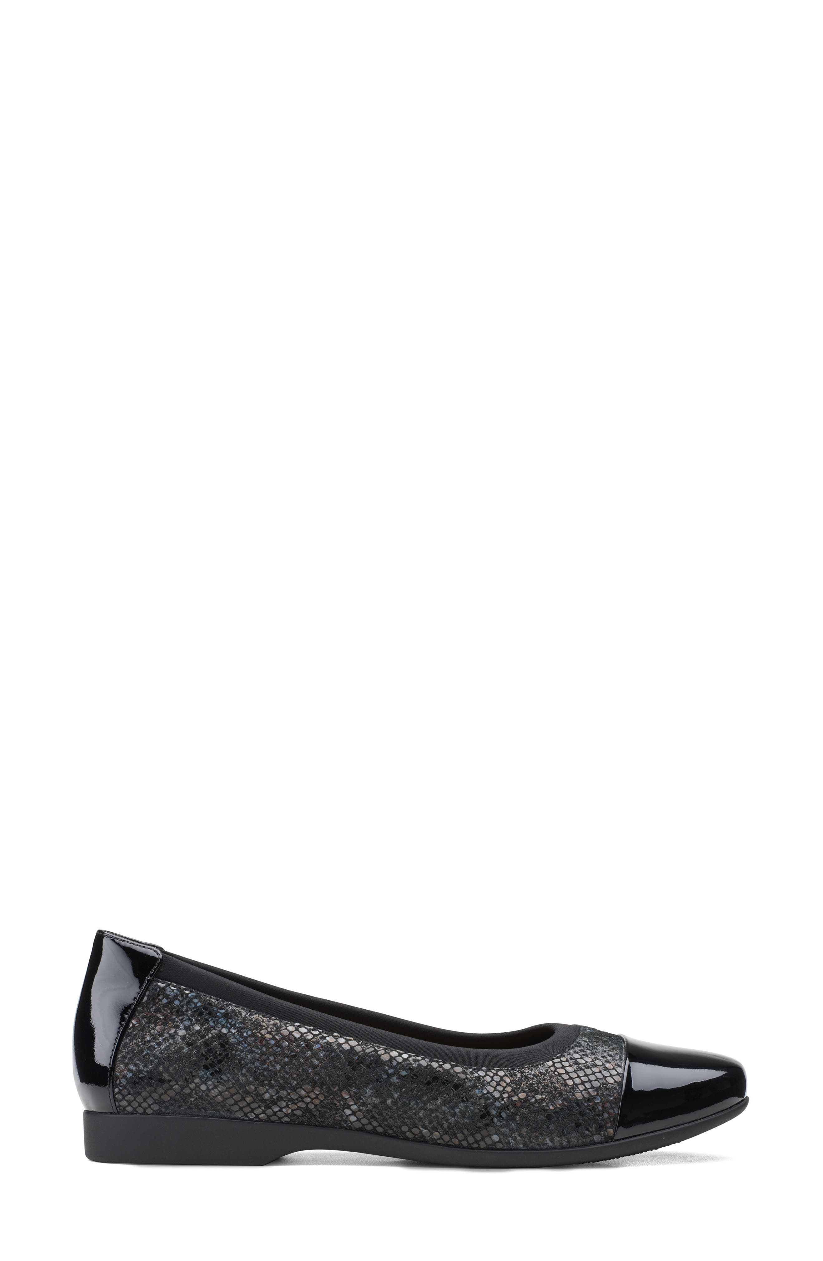 Clarks<sup>®</sup> Un Darcey Cap Toe Flat, Alternate, color, 