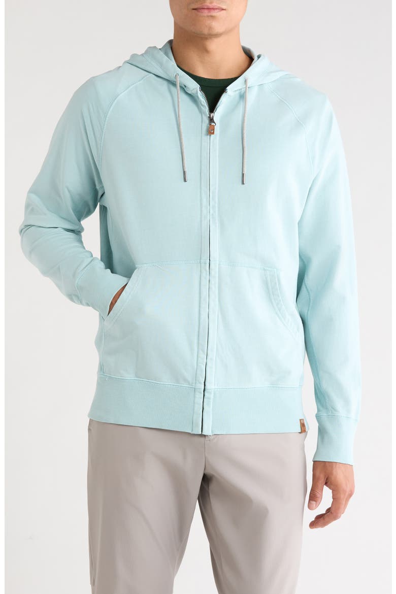 Ben & Terry Cotton Zip-Up Hoodie, Main, color, STERLING
