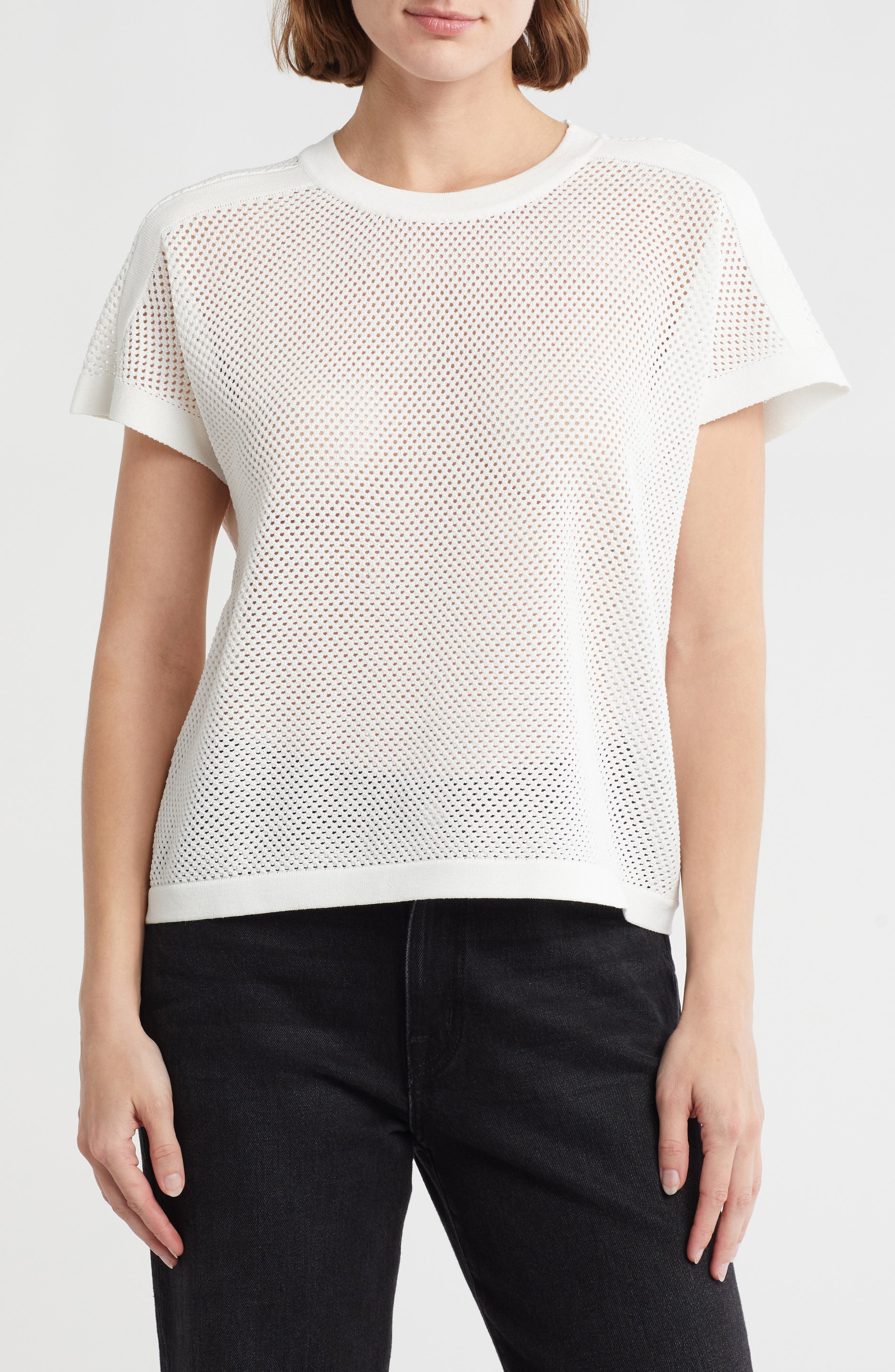 Mesh Openwork Sweater - image 3