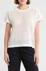 Adrianna Papell Mesh Openwork Sweater