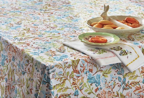 Meadow Tablecloth Cotton Floral Design Dining Table Decor