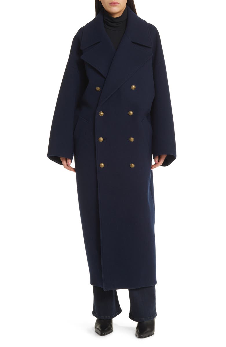 FRAME Double Breasted Wool Cocoon Coat, Alternate, color,