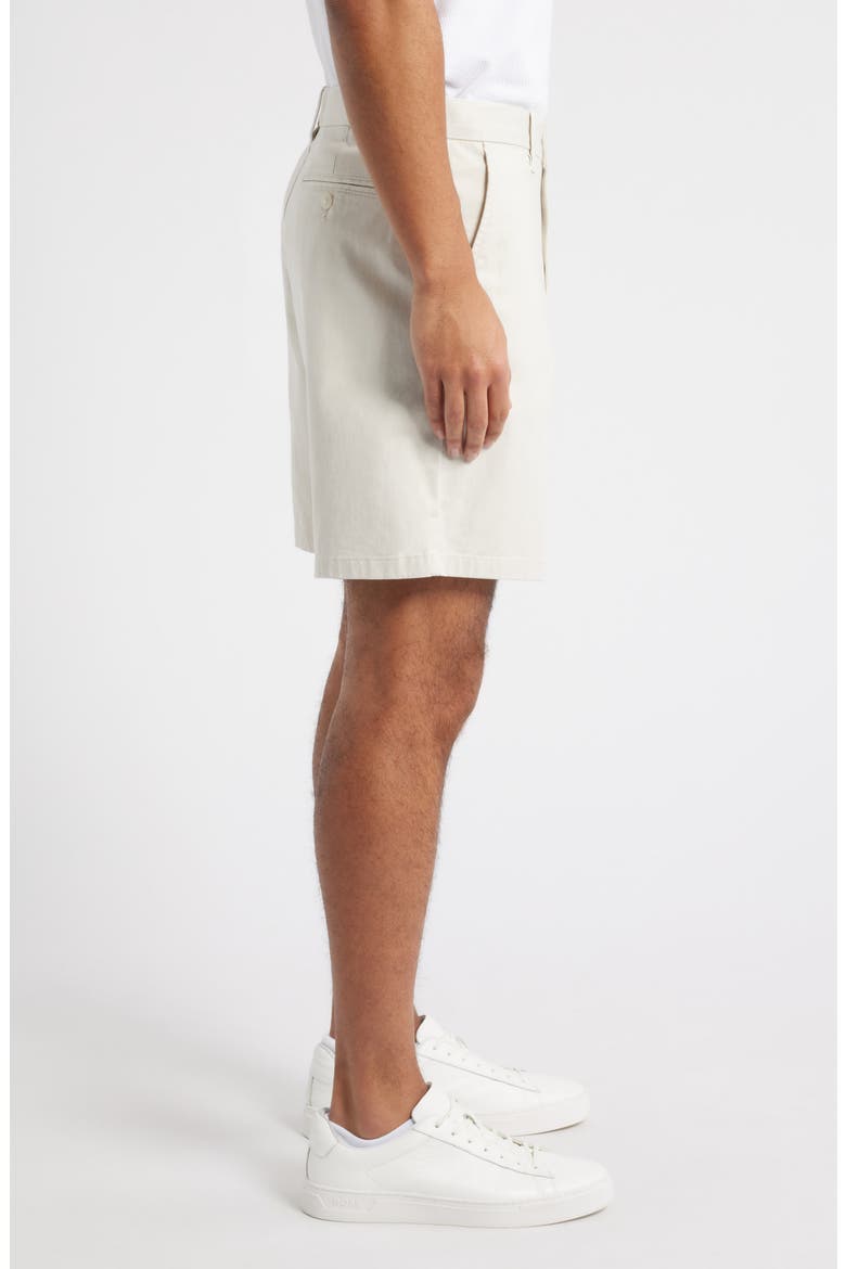 Heron Flat Front Cotton Stretch Twill Chino Shorts, Alternate, color, GREY MOONBEAM