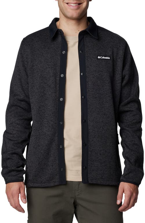 Columbia Sweater Weather Shirt Jacket in Black Heather/Black 