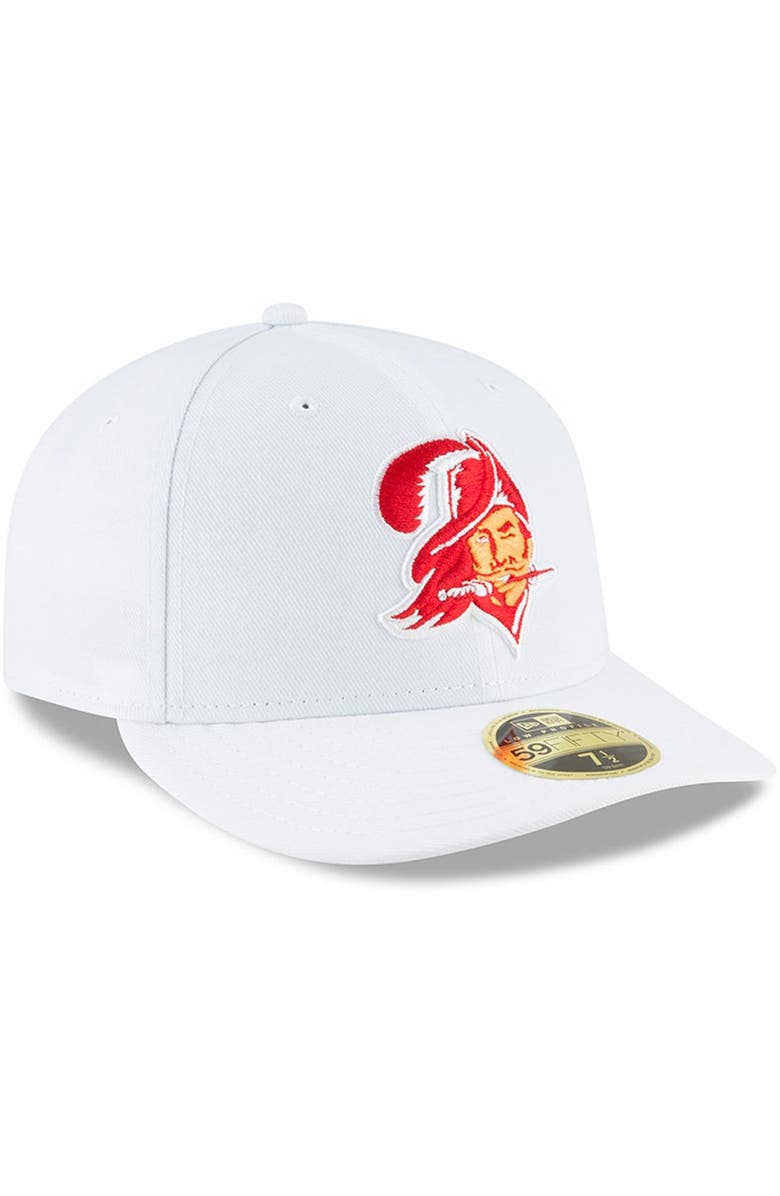 New Era Men's New Era White Tampa Bay Buccaneers Omaha Low Profile 59FIFTY Fitted Hat, Alternate, color, White