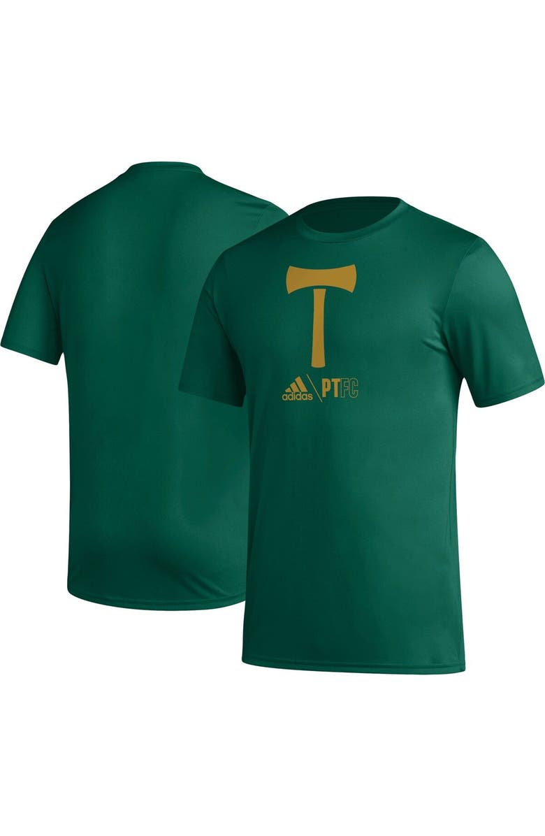 adidas Men's adidas Green Portland Timbers Icon AEROREADY T-Shirt, Main, color, 