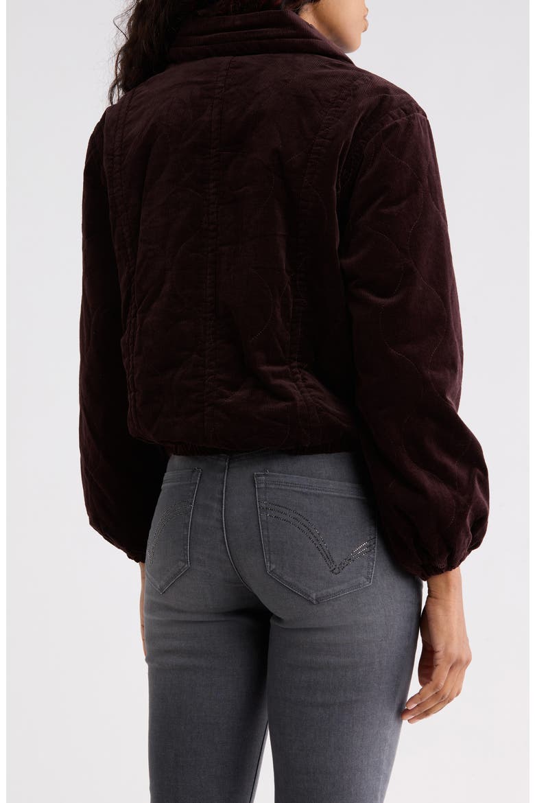 Quilted Corduroy Jacket, Alternate, color, CHOC TRUFFLE