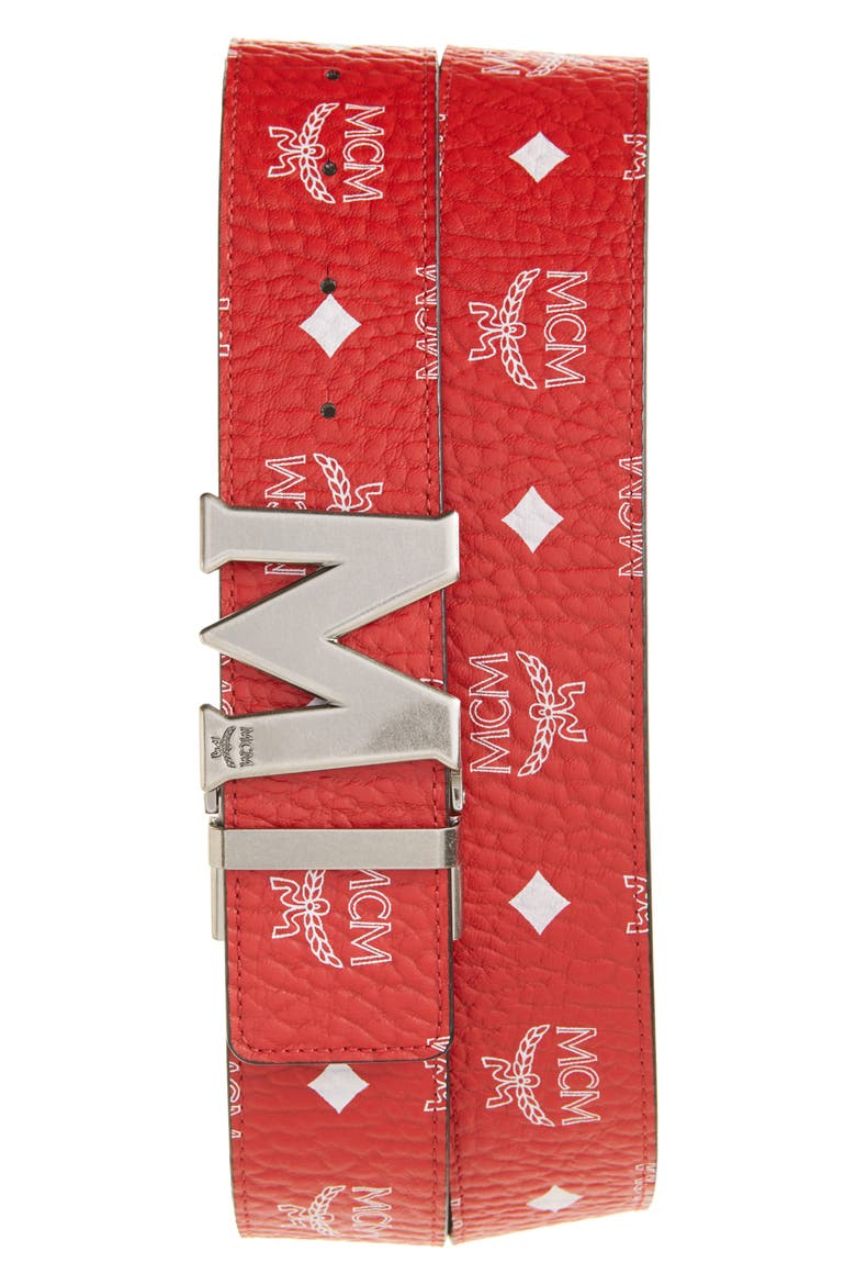 Visetos Reversible Belt, Main, color, RED